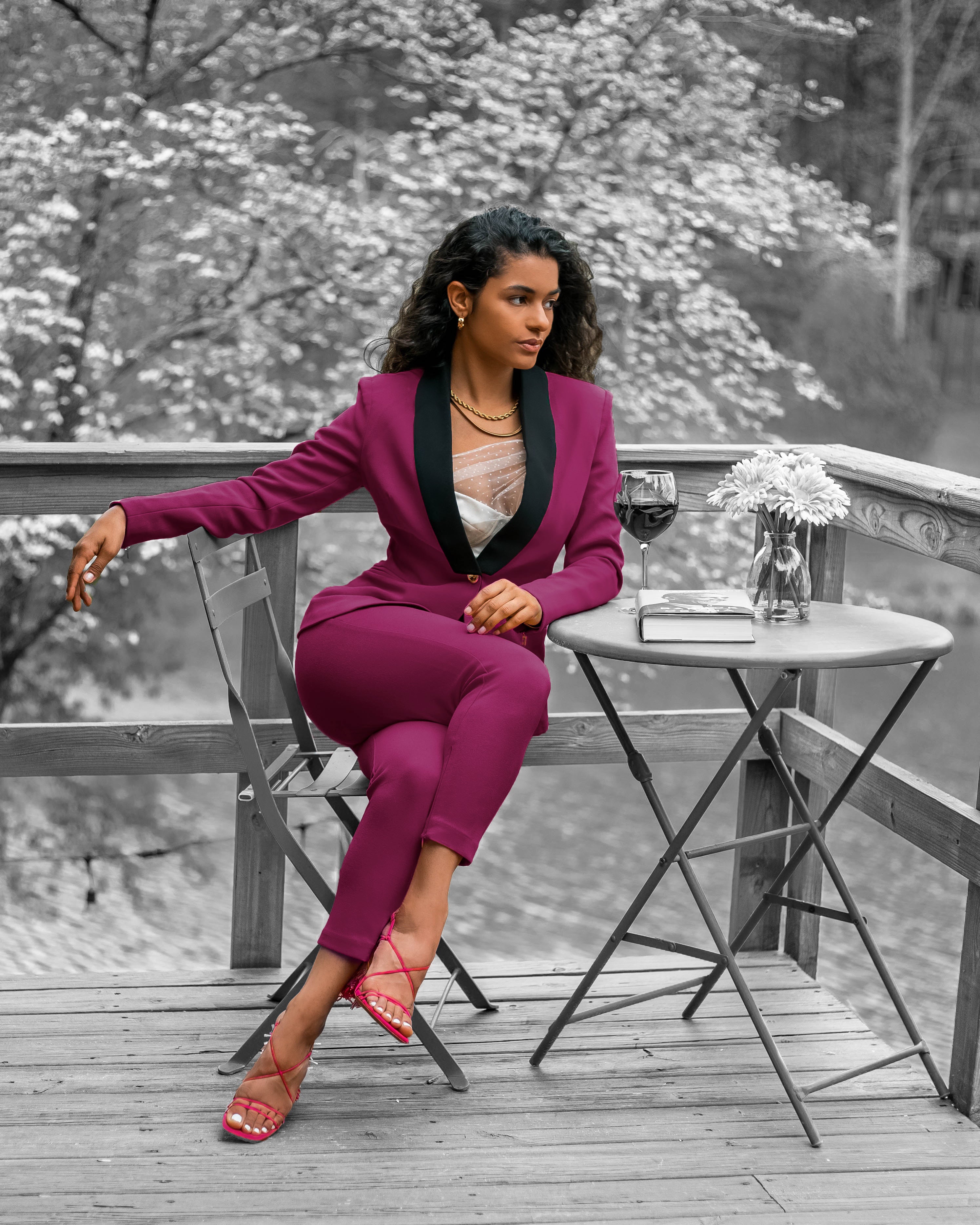 Fuchsia suits for ladies sale